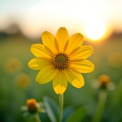Obraz premium yellow flower in the sun