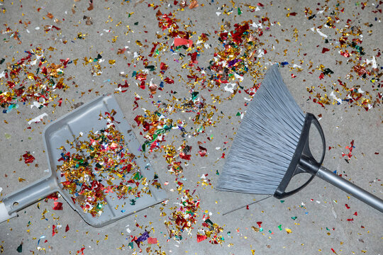 Dust pan and Broom clean Party glitter clean up 