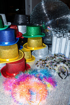 New Year's Eve Celebration party favor hats disco ball