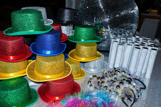 New Year's Eve Celebration party favor hats disco ball