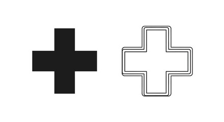 Obraz premium Plus sign icons Vector