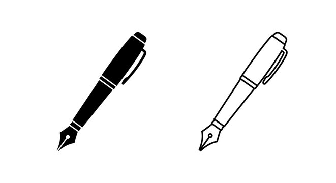 Fountain pens illustration Vector