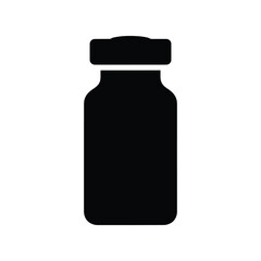 Obraz premium Injection Vial Silhouette Icon