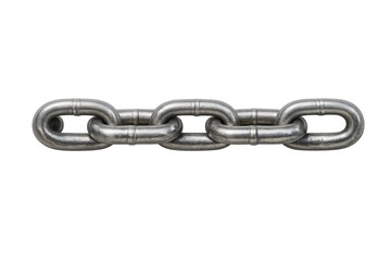 Obraz premium Metal chain links connecting, showing strength and security