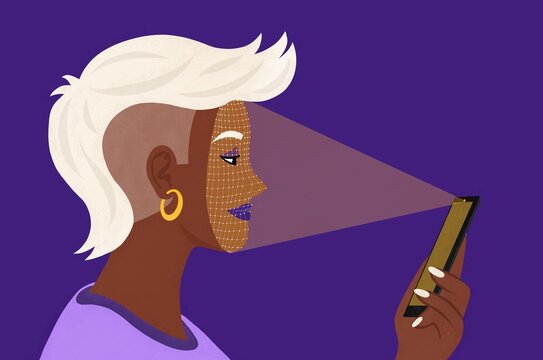 Facial recognition from a mobile phone