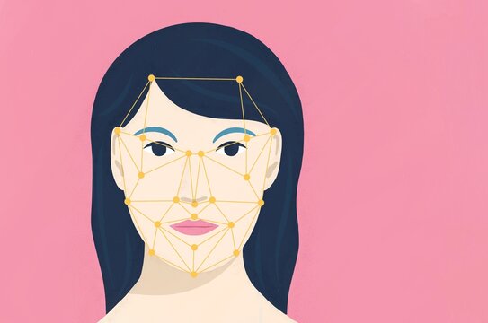 Facial Recognition on a woman&rsquo;s face