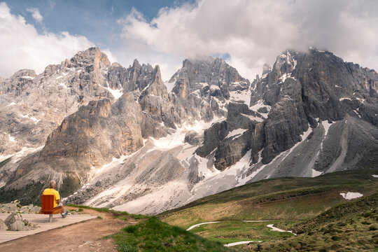 Hiking in the alps, Italian Dolomites