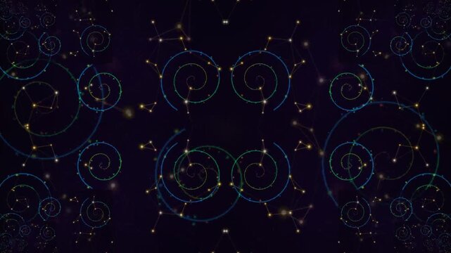 Galactic Spiral Patterns in Deep Space.