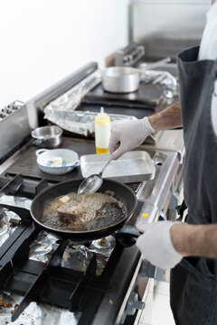 Basting Steak in Pan