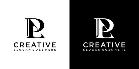 PA or AP initial letter vector logo design