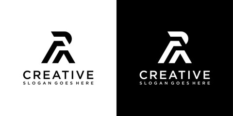 PA or AP initial letter vector logo design