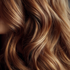 Fototapeta premium light brown hair close up