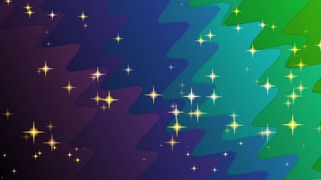 Vibrant abstract background with stars and zigzag pattern.