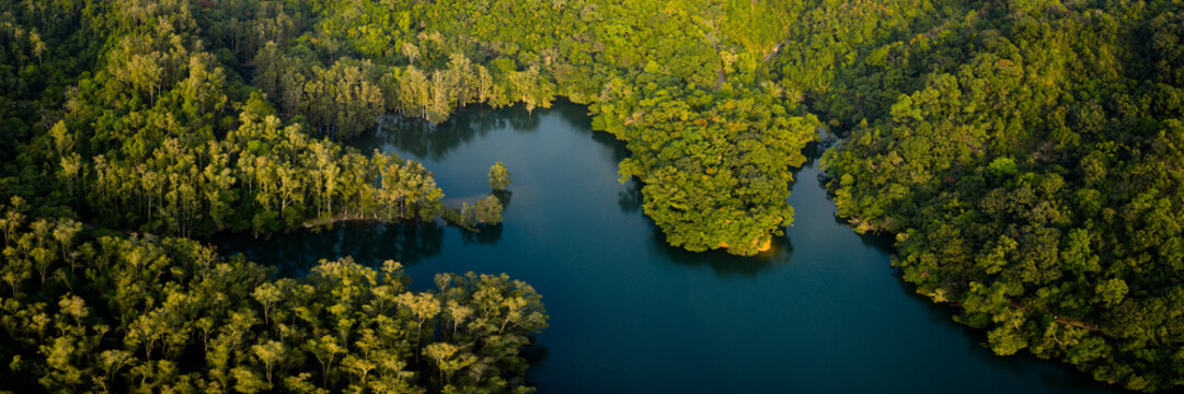 Shing mun Reservoir Aerial Hong Kong