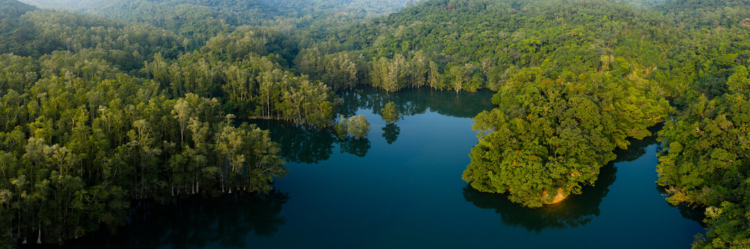 Shing mun Reservoir Aerial Hong Kong