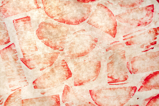 Parchment paper with traces of baked vegetables.