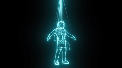 Abstract holographic Astronaut © turbomotion046