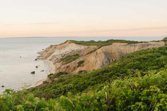 Aquinnah Cliffs in Golden Hour Light on Martha&rsquo;s Vineyard