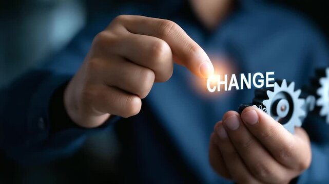 Corporate change roadmap icon concept featuring design for innovative business strategy and process visualization, transformation planning, with copy space