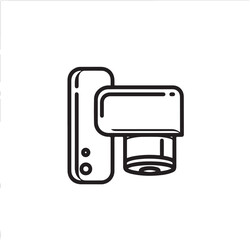Fototapeta premium Modern Wall Light Spotlight Line Icon for Smart Home Design