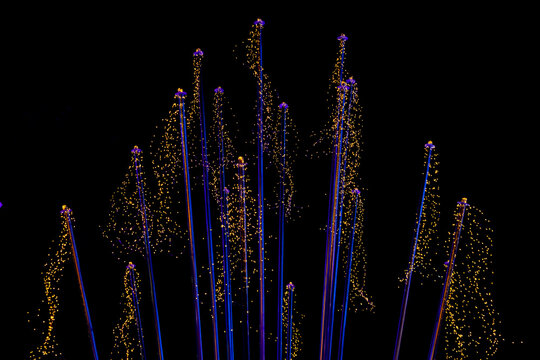 Vertical Light Tubes with Sparks