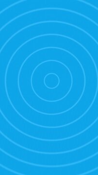Hypnotic Blue Concentric Circles Animation Background Loop.