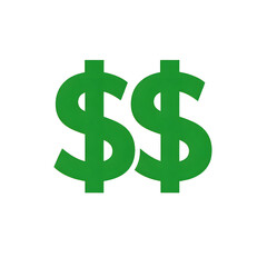Obraz premium dollar sign on white background