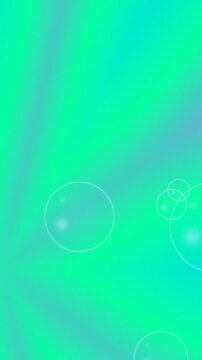 Dynamic Abstract Green Background with Circular Elements and Light Flares.