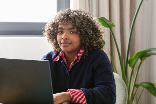 Working on Laptop Office Portrait