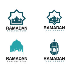 Fototapeta premium islamic ramadan logo icon vector illustration template design