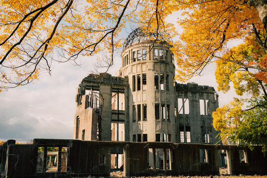 Atomic Bomb Dome, Hiroshima, Fall, travel Japan