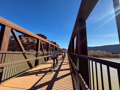 Biking the Canyon Pathway near Arches