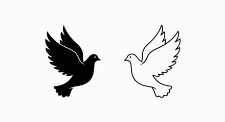 Obraz premium Doves flying together Vector