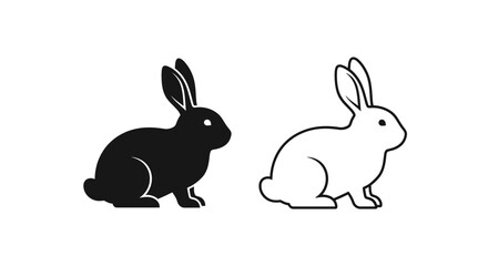 Obraz premium Two rabbits illustration Vector
