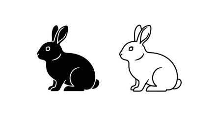 Obraz premium Two rabbits vector design Vector