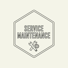 Obraz premium Service Maintenance Icon with Tools.