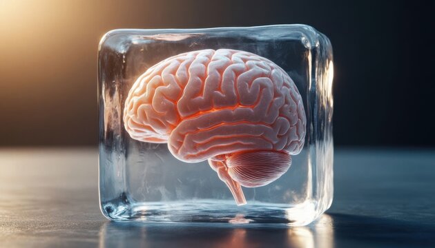 Brain in ice cube
