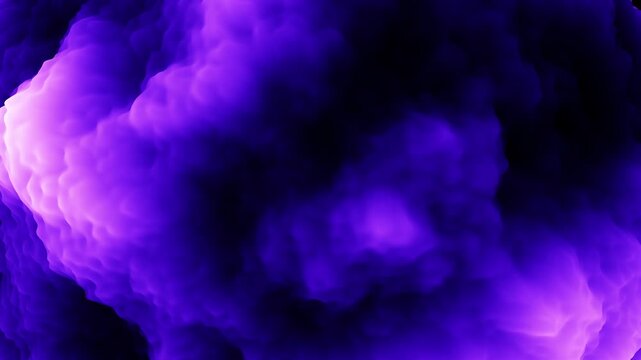 Abstract purple smoke cloud background with soft glowing light and swirling fog