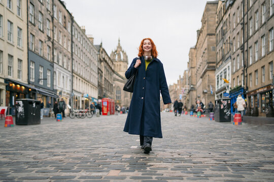 Joyful stroll through a charming street