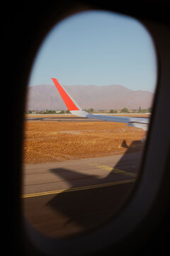 Taxiway at Santiago International Airport, Chile