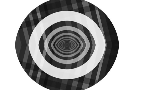 Black and White Spiral Pattern Animation.