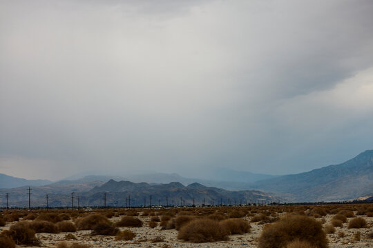 Palm springs valley before the storm
