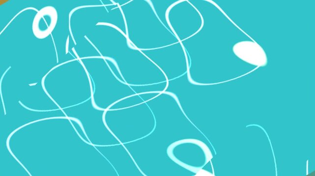 Abstract White Lines on Teal Background.