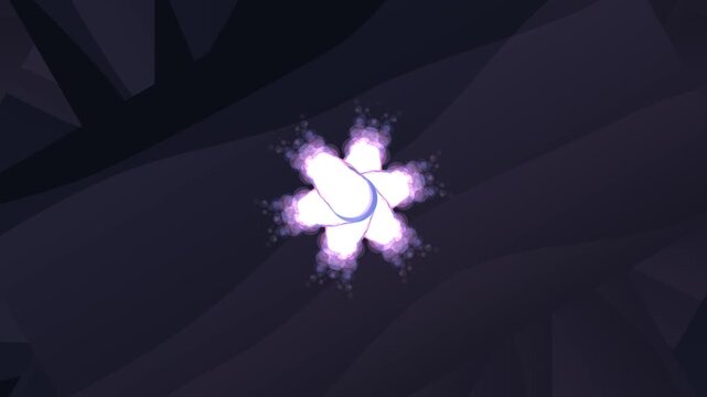 Bright Light Exploding in Dark Space.