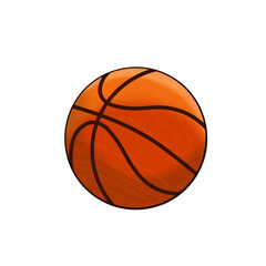Fototapeta premium illustration of a basketball without a background