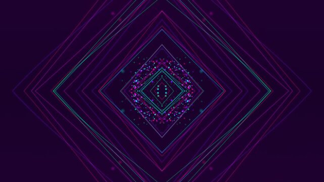 Purple Geometric Shapes Animation Background.