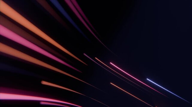 Abstract Pink Glowing Stripes Ascending and Flowing Forward Seamless