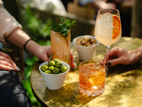 Olives with cocktails 