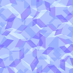 Obraz premium Seamless repeating abstract pattern, beautiful background of translucent cubes in shades of blue. Vector illustration. 