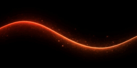 An abstract space background featuring a glowing sun and vibrant energy waves that illuminate the cosmos with a fiery orange light across the celestial galaxy © Md